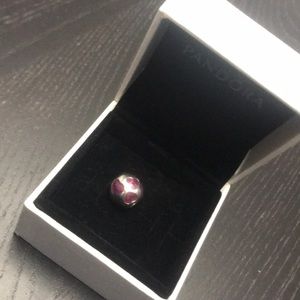 Pandora Love you Purple Hearts Charm Beads